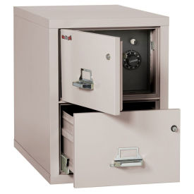 Fireking Fireproof 2 Drawer Vertical Safe-In-File, Legal, Platinum, 20-13/16"Wx31-9/16"Dx27-3/4"H