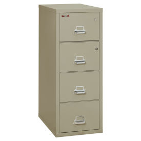 Fireking Fireproof 4 Drawer Vertical Safe-In-File, Legal, Pewter, 20-13/16"Wx31-9/16"Dx52-3/4"H