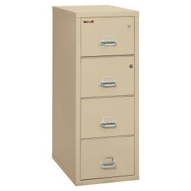 Fireking Fireproof 4 Drawer Vertical Safe-In-File, Legal, Parchment, 20-13/16"Wx31-9/16"Dx52-3/4"H