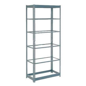 Global Industrial Heavy Duty Shelving 36"W x 12"D x 96"H With 6 Shelves, No Deck, Gray