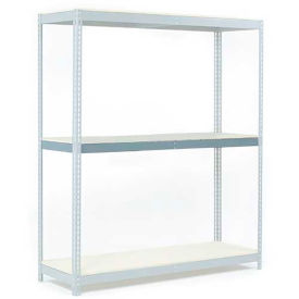 Global Industrial Additional Level For Wide Span Rack 96"Wx24"D Wood Deck 1100 Lb Cap., Gray