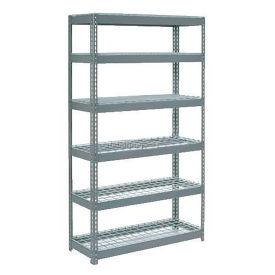 Global Industrial Extra Heavy Duty Shelving 48"W x 12"D x 84"H With 6 Shelves, Wire Deck, Gry
