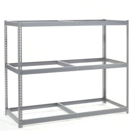 Global Industrial Wide Span Rack 60Wx48Dx96H, 3 Shelves No Deck 1200 Lb Cap. Per Level, Gray