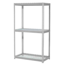 Global Industrial Expandable Starter Rack 60x48x84 3 Level Wire Deck 1000 lb. Cap Per Deck GRY