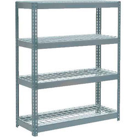 Global Industrial Extra Heavy Duty Shelving 48"W x 24"D x 72"H With 4 Shelves, Wire Deck, Gry