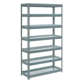 Global Industrial Extra Heavy Duty Shelving 48"W x 24"D x 84"H With 7 Shelves, Wire Deck, Gry