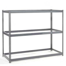 Global Industrial Wide Span Rack 48Wx36Dx60H, 3 Shelves No Deck 1200 Lb Cap. Per Level, Gray