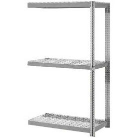 Global Industrial Expandable Add-On Rack 60x48x84 3 Level Wire Deck 1000 lb. Cap Per Level GRY