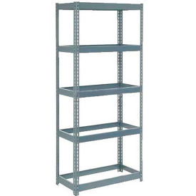 Global Industrial Extra Heavy Duty Shelving 36"W x 12"D x 72"H With 5 Shelves, No Deck, Gray