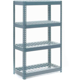 Global Industrial Extra Heavy Duty Shelving 36"W x 24"D x 72"H With 4 Shelves, Wire Deck, Gry
