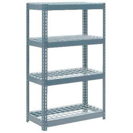 Global Industrial Extra Heavy Duty Shelving 36"W x 18"D x 72"H With 4 Shelves, Wire Deck, Gry