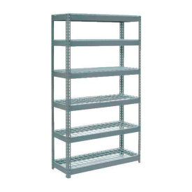 Global Industrial Extra Heavy Duty Shelving 48"W x 24"D x 72"H With 6 Shelves, Wire Deck, Gry