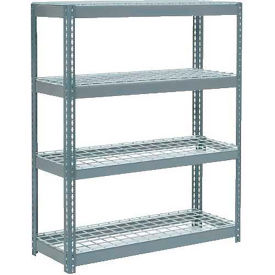 Global Industrial Extra Heavy Duty Shelving 48"W x 24"D x 60"H With 4 Shelves, Wire Deck, Gry