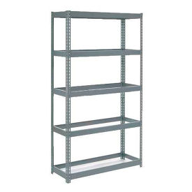 Global Industrial Extra Heavy Duty Shelving 48"W x 12"D x 96"H With 5 Shelves, No Deck, Gray