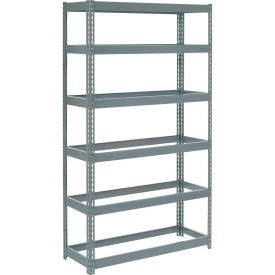 Global Industrial Extra Heavy Duty Shelving 48"W x 18"D x 96"H With 6 Shelves, No Deck, Gray