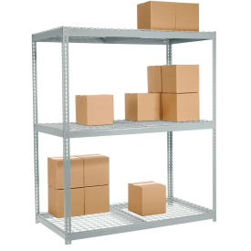 Global Industrial Wide Span Rack 60Wx48Dx96H, 3 Shelves Wire Deck 1200 Lb Cap. Per Level, Gray