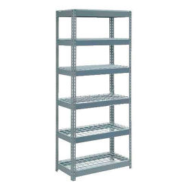 Global Industrial Extra Heavy Duty Shelving 36"W x 18"D x 84"H With 6 Shelves, Wire Deck, Gry