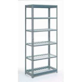 Global Industrial Heavy Duty Shelving 36"W x 18"D x 84"H With 6 Shelves, Wire Deck, Gray