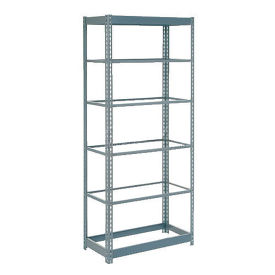 Global Industrial Heavy Duty Shelving 36"W x 12"D x 60"H With 6 Shelves, No Deck, Gray