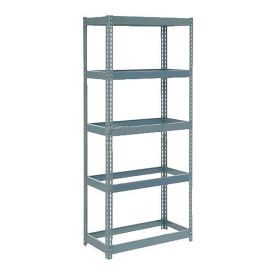 Global Industrial Extra Heavy Duty Shelving 36"W x 12"D x 60"H With 5 Shelves, No Deck, Gray