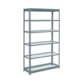 Global Industrial Heavy Duty Shelving 48"W x 12"D x 96"H With 6 Shelves, Wire Deck, Gray