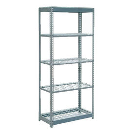 Global Industrial Heavy Duty Shelving 36"W x 12"D x 84"H With 5 Shelves, Wire Deck, Gray