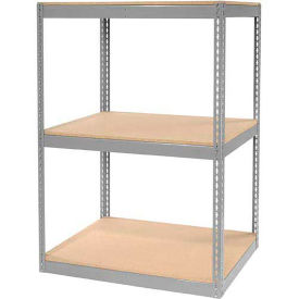 Global Industrial Record Storage Rack Without Boxes 42"W x 30"D x 60"H, Gray