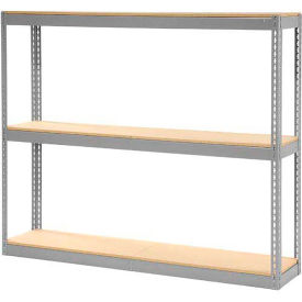 Global Industrial Record Storage Rack Without Boxes 72"W x 15"D x 60"H, Gray