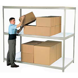 Global Industrial Additional Shelf With Laminated Deck 96"W x 36"H, Gray