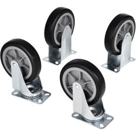 Replacement Caster Kit for 241578 & 241579 Global Industrial Folding Aluminum Platform Trucks
