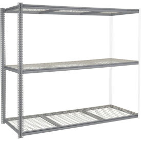 Global Industrial High Capacity Add-On Rack 96x24x843 Levels Wire Deck 800 Lb Per Level GRY