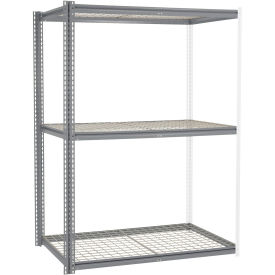 Global Industrial High Cap. Add-On Rack 60Wx48Dx60H 3 Levels Wire Deck 1300 Lb. Per Level GRY