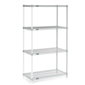 Nexel Chrome Wire Shelving Add-On - 36"W x 12"D x 54"H
