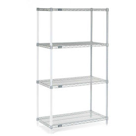 Nexel Chrome Wire Shelving Add-On - 36"W x 12"D x 86"H