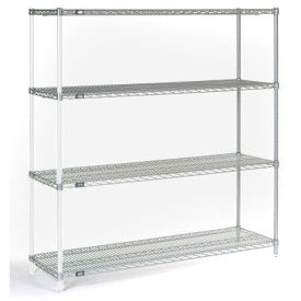 Nexel Chrome Wire Shelving Add-On - 48"W x 12"D x 63"H