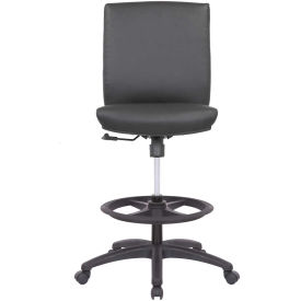 Interion® Bonded Leather Drafting Stool