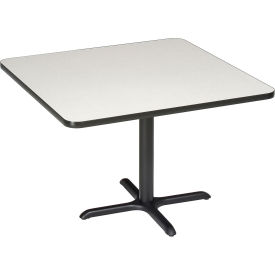 Global Industrial Square Restaurant Table, Gray, 42"W x 29"H