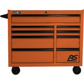 Homak OG04004193 RS Pro Series 9 Drawer Orange Roller Tool Cabinet, 41"W X 24"D X 39"H