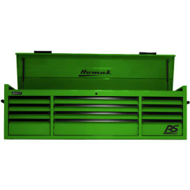 Homak LG02072120 RS Pro Series 12 Drawer Green Tool Chest, 71-1/2"W X 23-1/2"D X 23-3/8"H