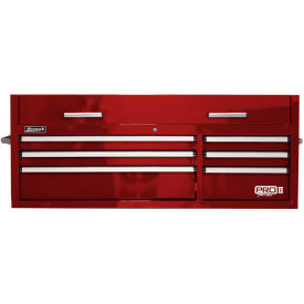 Homak RD02054602 Pro II Series 6 Drawer Red Tool Chest, 54"W X 24-1/4"D X 21-3/8"H