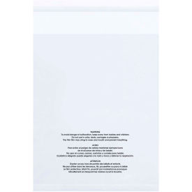 Global Industrial 1.5 Mil Resealable Suffocation Warning Poly Bag 12"W x 16"L, Clear 1000/Pk
