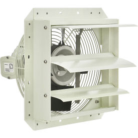 Corrosion Resistant Exhaust Fan with Shutter, 12" Diameter, Direct Drive, 1/8 HP, 900 CFM,115V