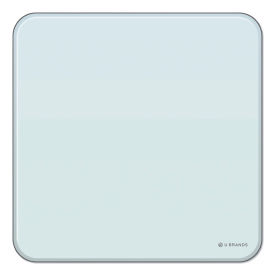 U Brands Cubicle Glass Dry Erase Board, 12" x 12", White