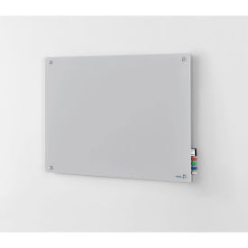 Global Industrial 48"W x 36"H Magnetic Glass Dry Erase Board, Gray