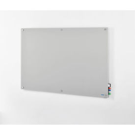 Global Industrial 72"W x 48"H Magnetic Glass Dry Erase Board, Gray