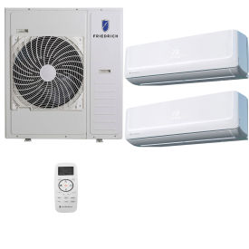 Friedrich Dual Zone Heat Pump Split System W/ 36K BTU, 37-3/8"W x 41-3/8"H x 13-3/8"D