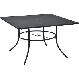 Global Industrial 48" Square Outdoor Steel Mesh Cafe Table, 29"H