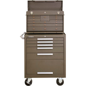 Kennedy® 275XB & 52611B 27"W X 18"D X 53"H 16 Drawer Roller Cabinet & Machinest Chest Combo