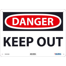 Global Industrial Danger Keep Out Sign, 10x14, Aluminum