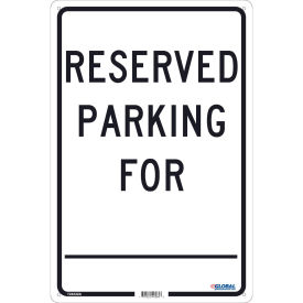 Global Industrial Reserved Parking For, 18x12,  .040 Aluminum